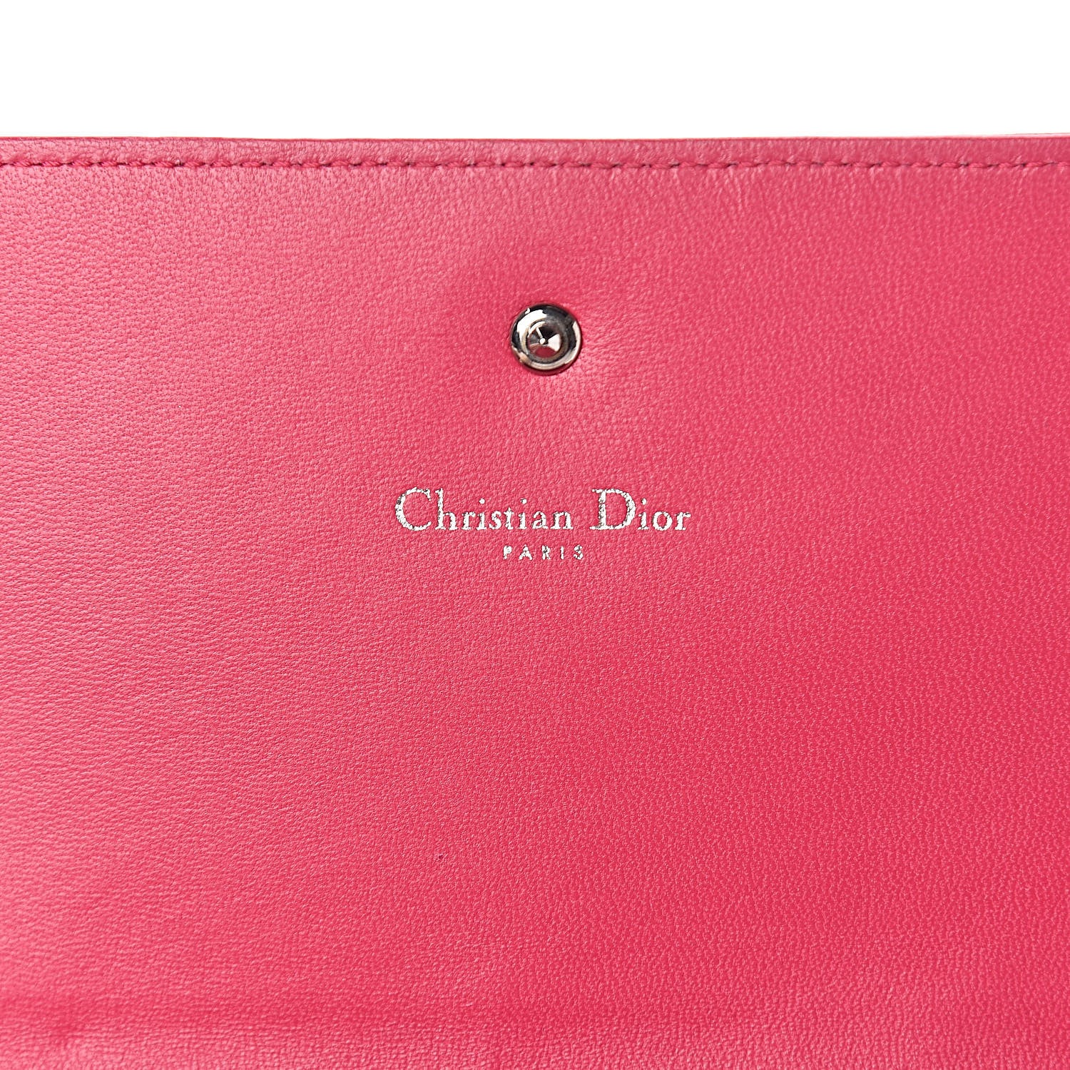 Christian Dior Lambskin Diorama Croisiere Chain Wallet Fuchsia 6 of 17