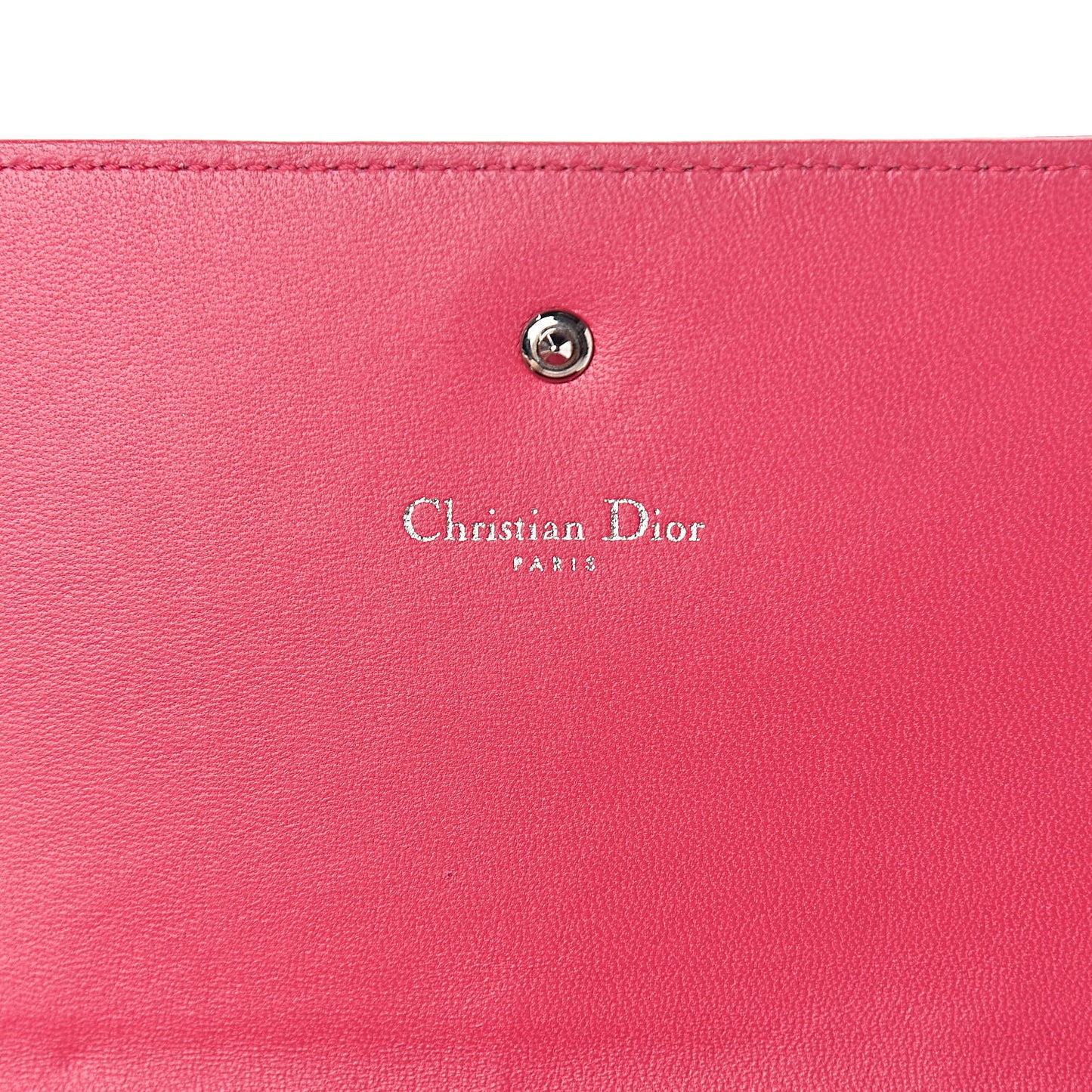 Lambskin Diorama Croisiere Chain Wallet Fuchsia