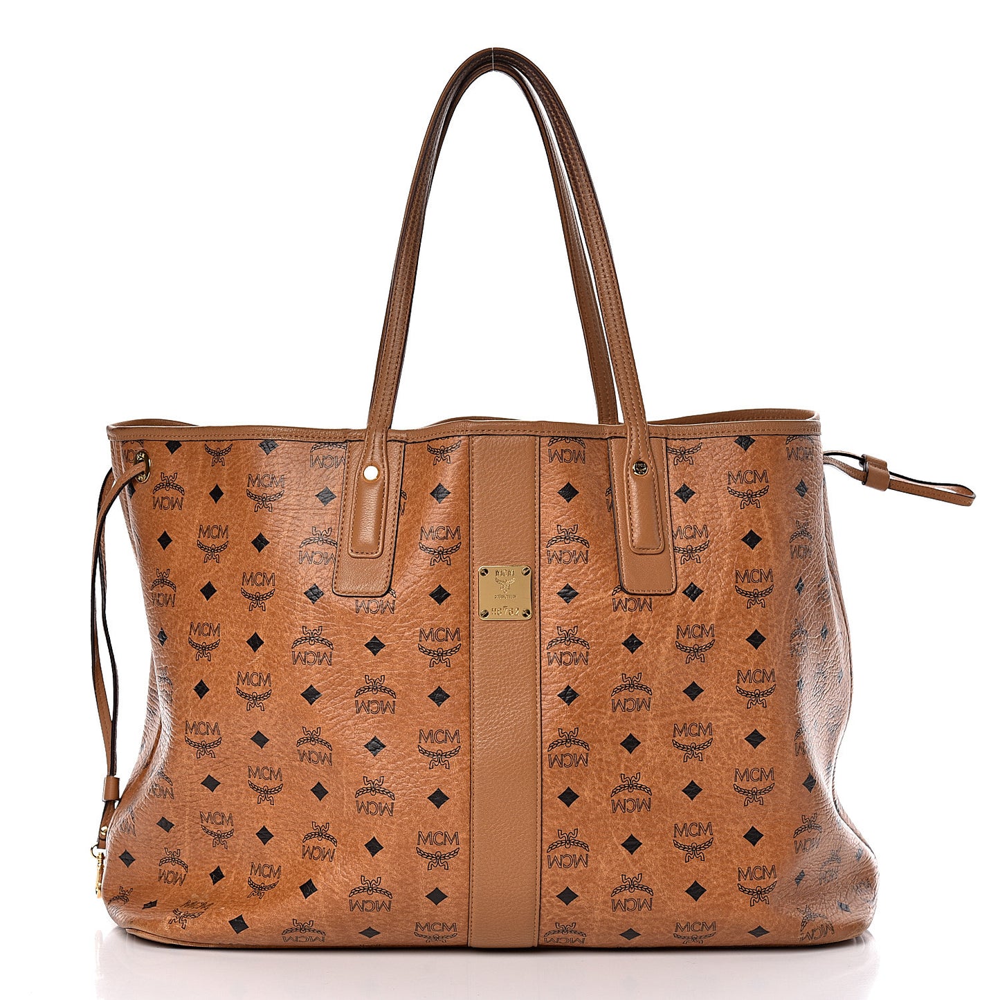 Visetos Large Liz Reversible Shopper Tote Cognac