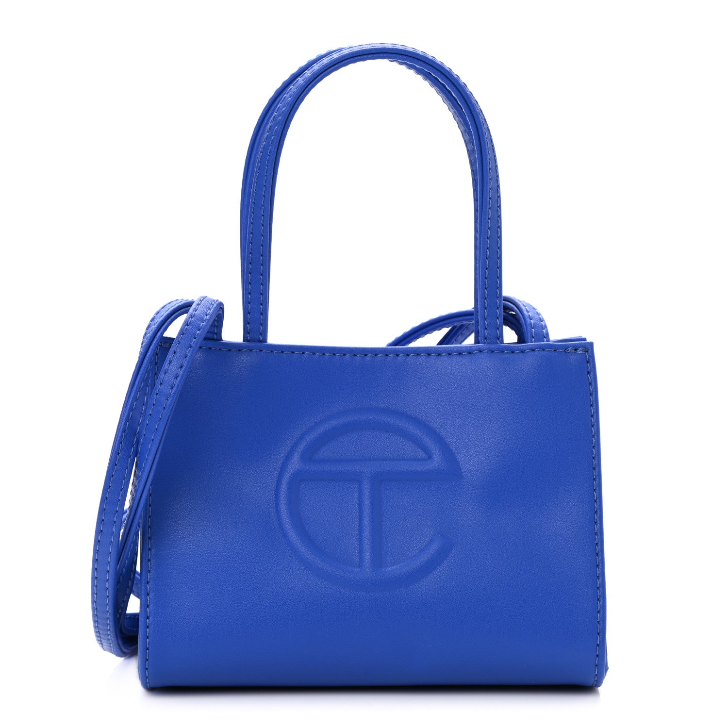 TELFAR Vegan Leather Small Shopping Bag Painters Tape FASHIONPHILE