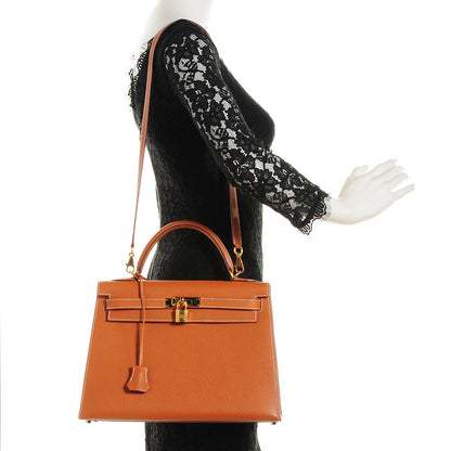 Hermes Epsom Kelly Sellier 32 Gold 2 of 25