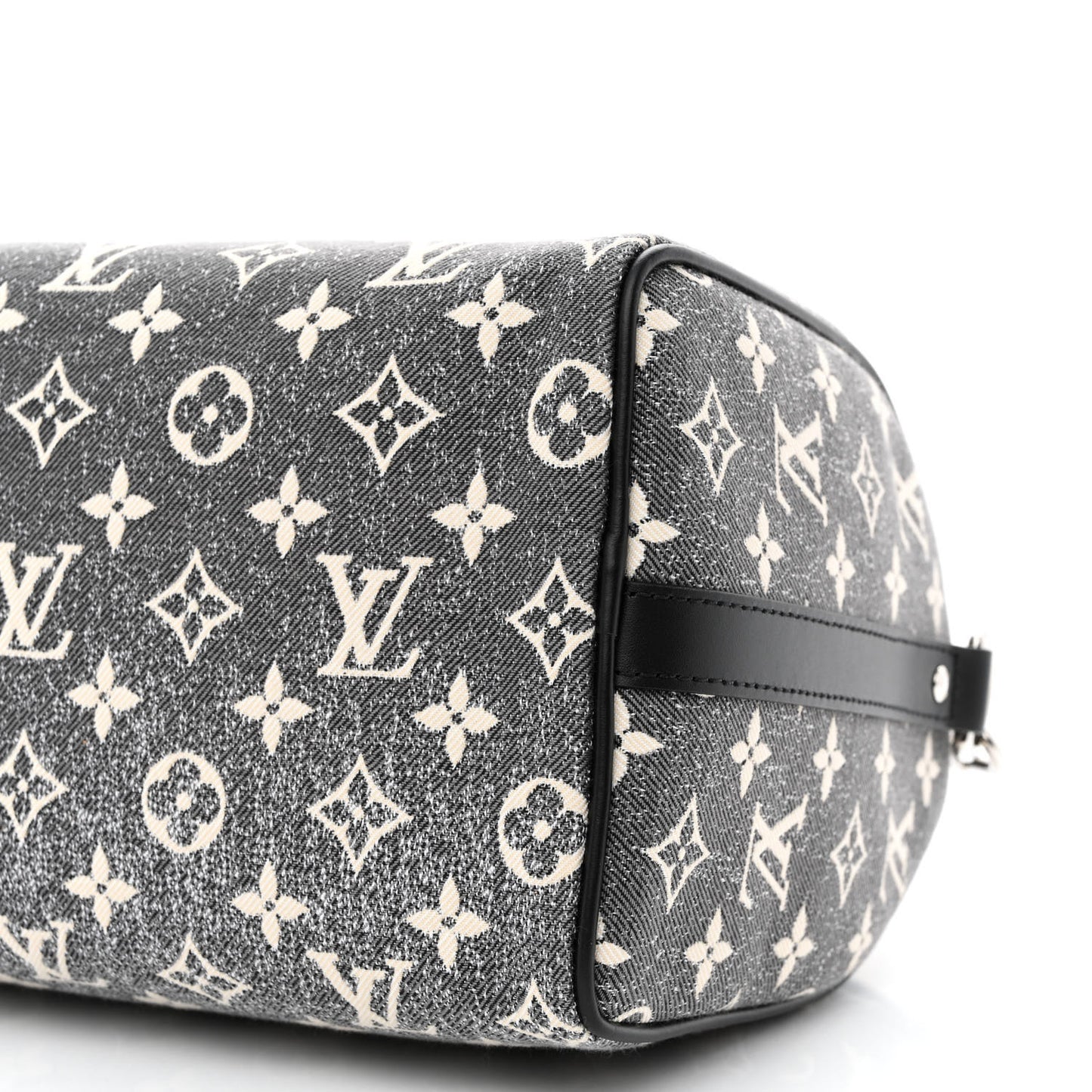 Denim Monogram Jacquard Speedy Bandouliere 25 Black