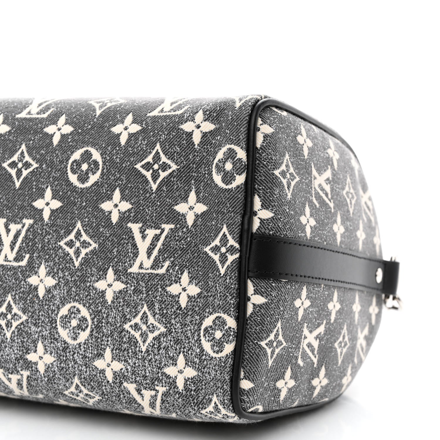 Louis Vuitton Denim Monogram Jacquard Speedy Bandouliere 25 Black 9 of 9