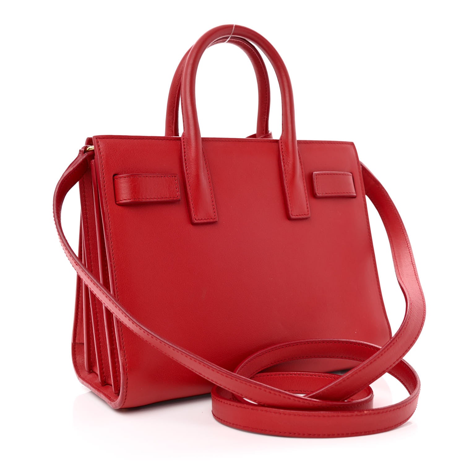 Saint Laurent Calfskin Nano Sac De Jour Lipstick Red 3 of 16