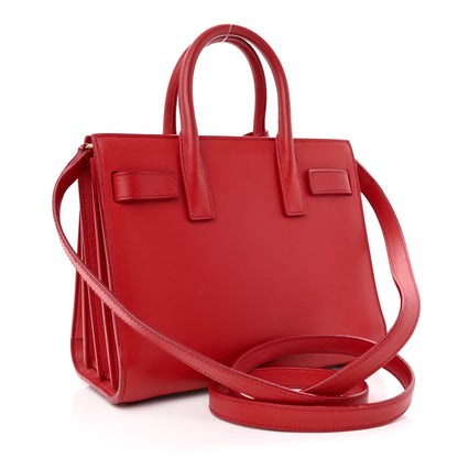 Saint Laurent Calfskin Nano Sac De Jour Lipstick Red 3 of 16