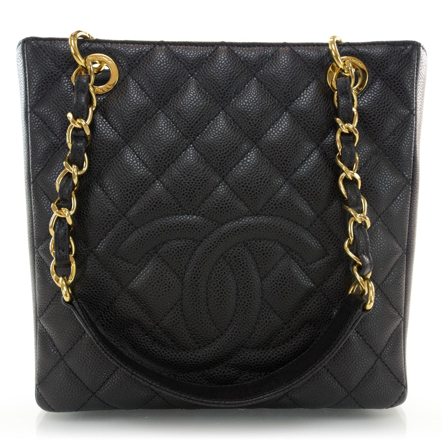 Caviar Petit Shopping Tote PST Black