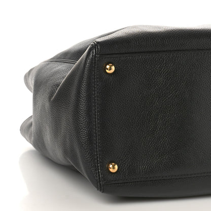 Chanel Caviar Medium Cerf Executive Shopper Tote Black 9 of 10