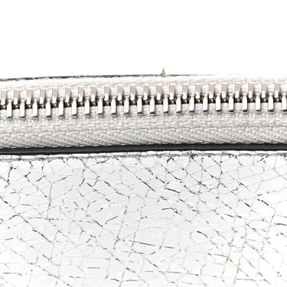Christian Louboutin Metallic Textured Calfskin Loubila Chain Clutch Silver 11 of 11