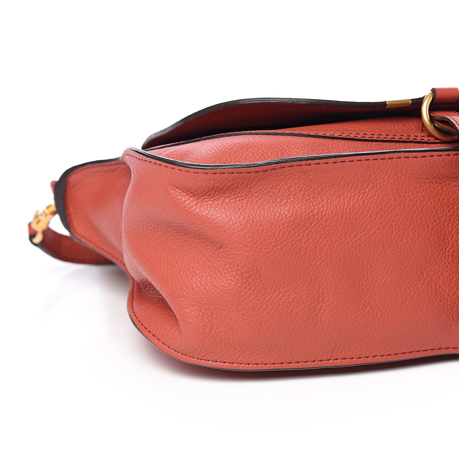 Chloe Calfskin Medium Marcie Satchel Terracotta Red 7 of 9