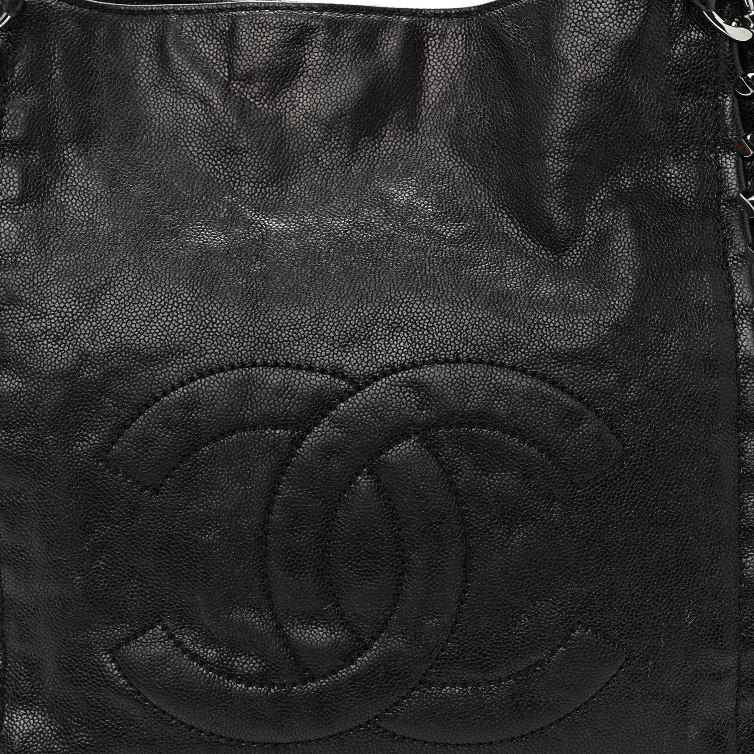 Chanel Glazed Caviar Modern Chain Tote Black 8 of 10