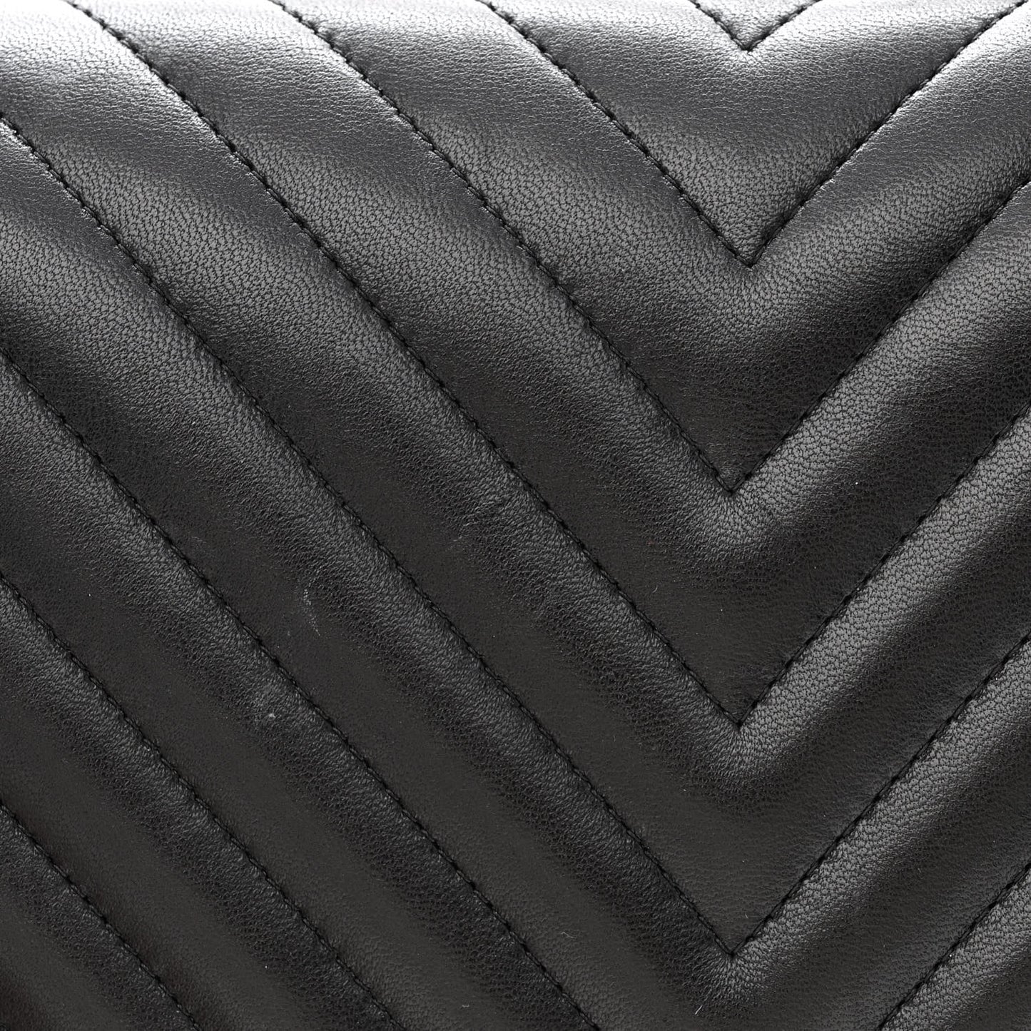 Lambskin Chevron Quilted Jumbo Double Flap So Black