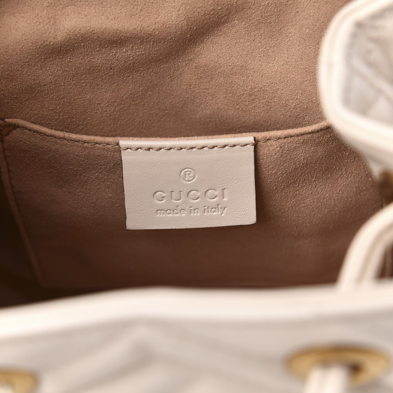 Gucci Calfskin Matelasse GG Marmont Flap Backpack White 5 of 9