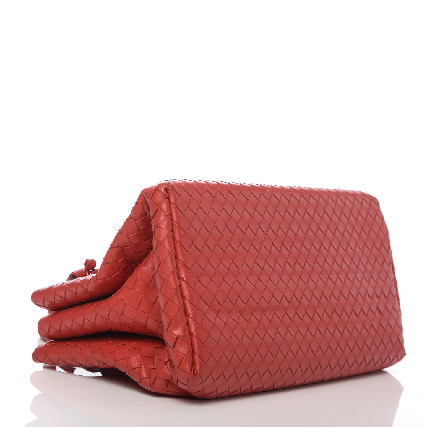 Light Calf Intrecciato Small Roma Fraise