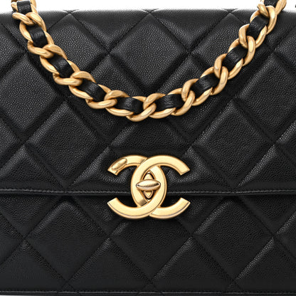 Chanel Caviar Quilted CC Large Flap Black 8 of 11