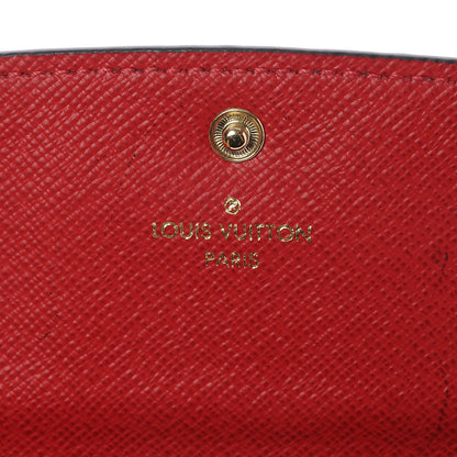 Louis Vuitton Damier Ebene Emilie Wallet Red 8 of 9