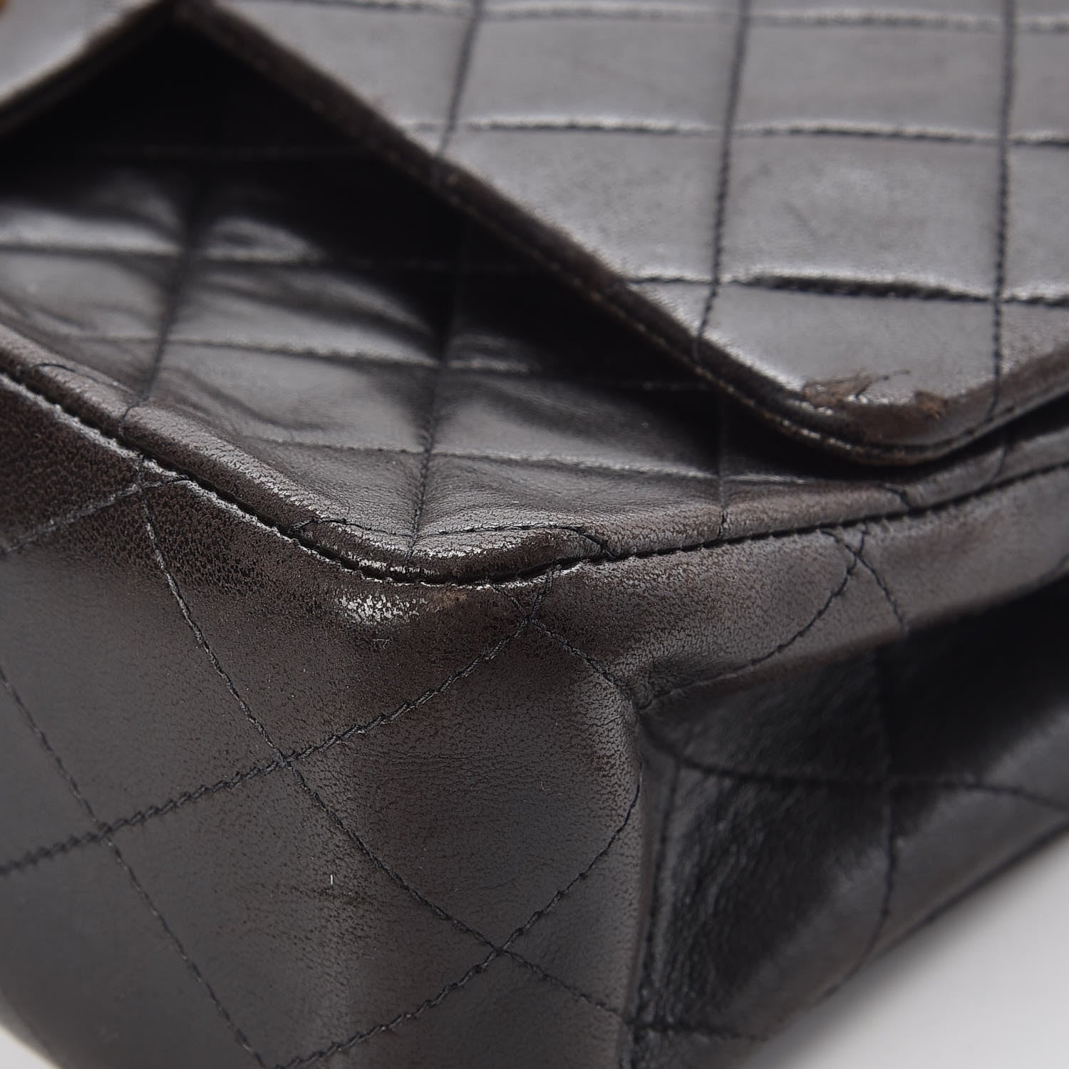 Chanel Lambskin Quilted Medium Double Flap Black 10 of 13