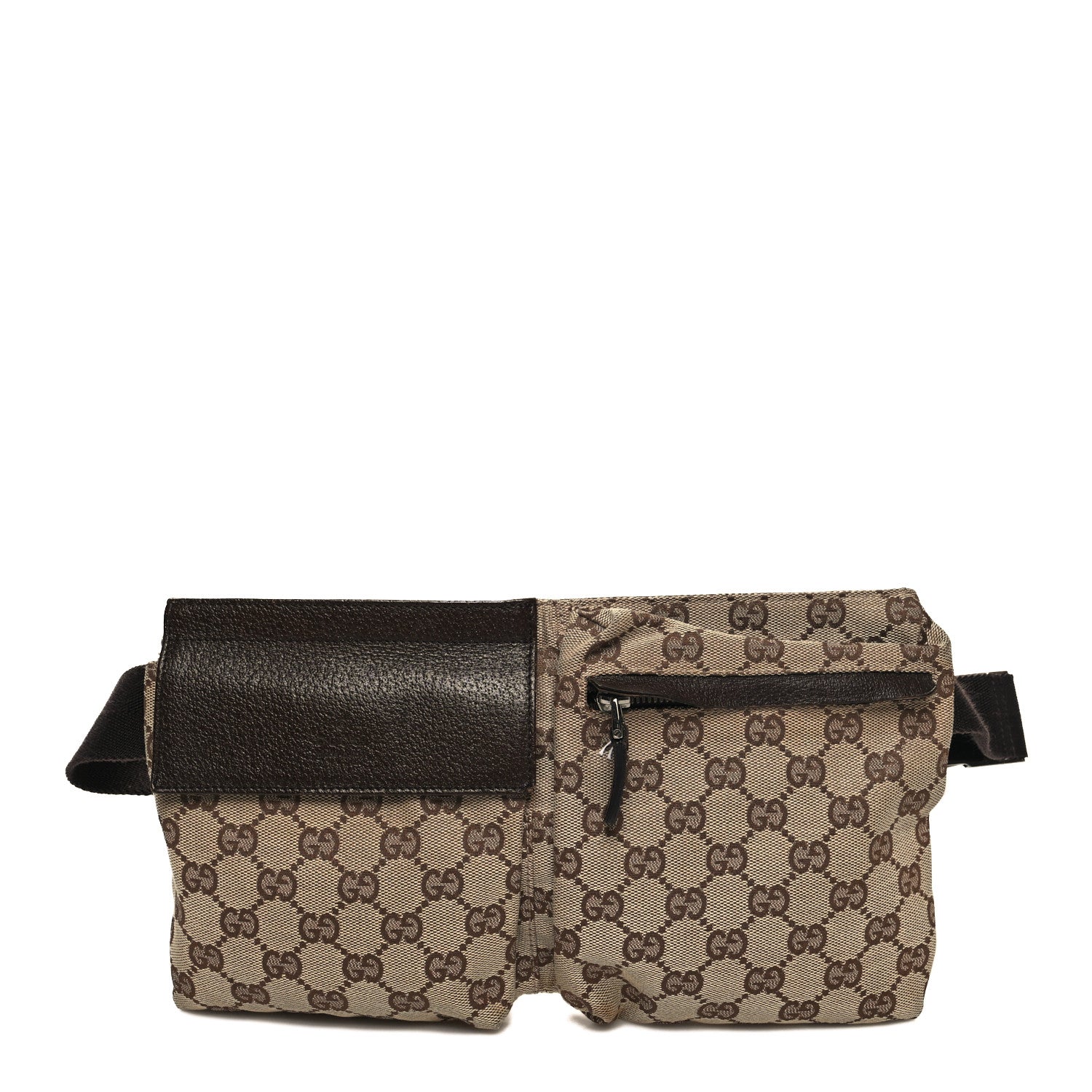 Gucci Monogram Web Belt Bag Dark Brown 1 of 11