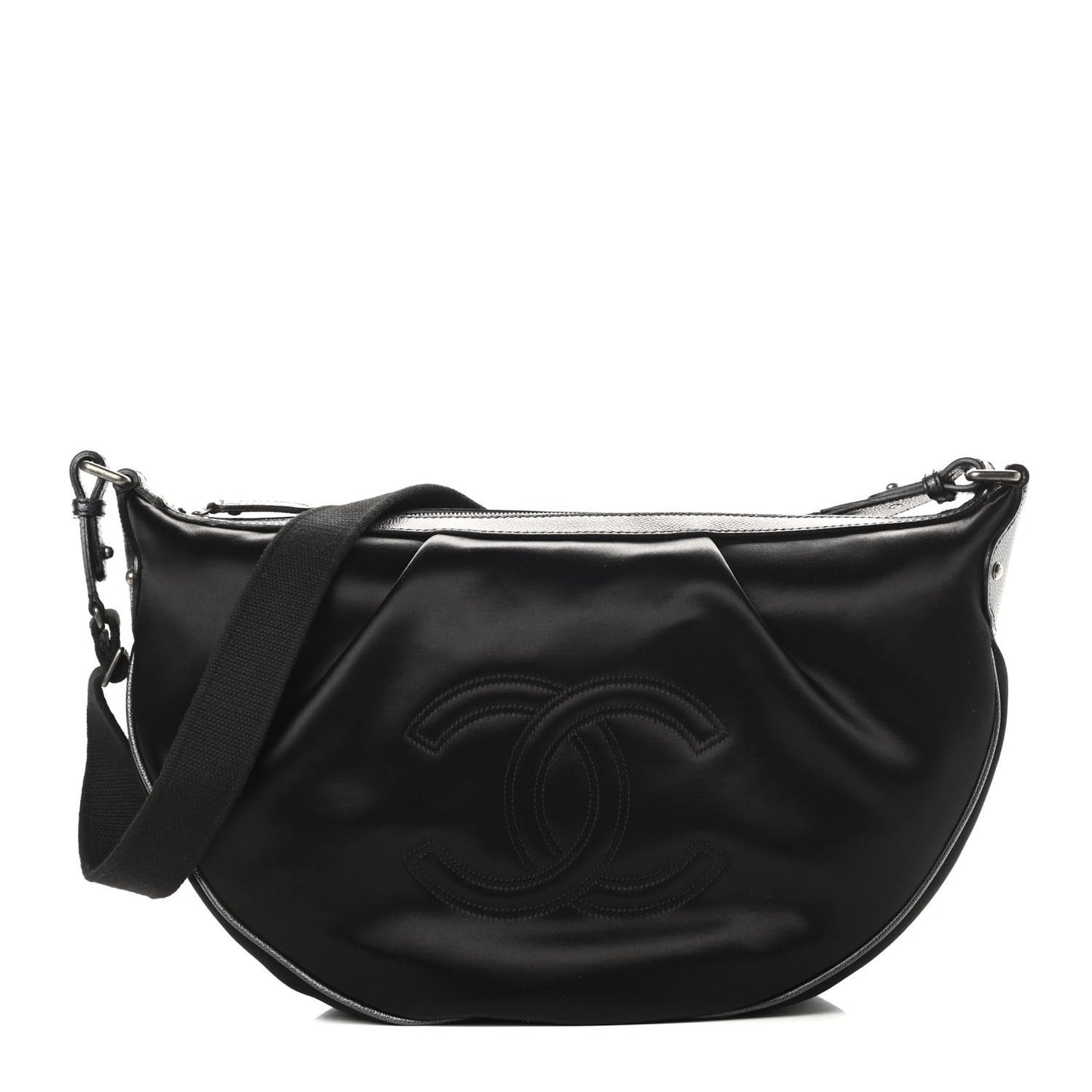 Satin Caviar CC Hobo Black