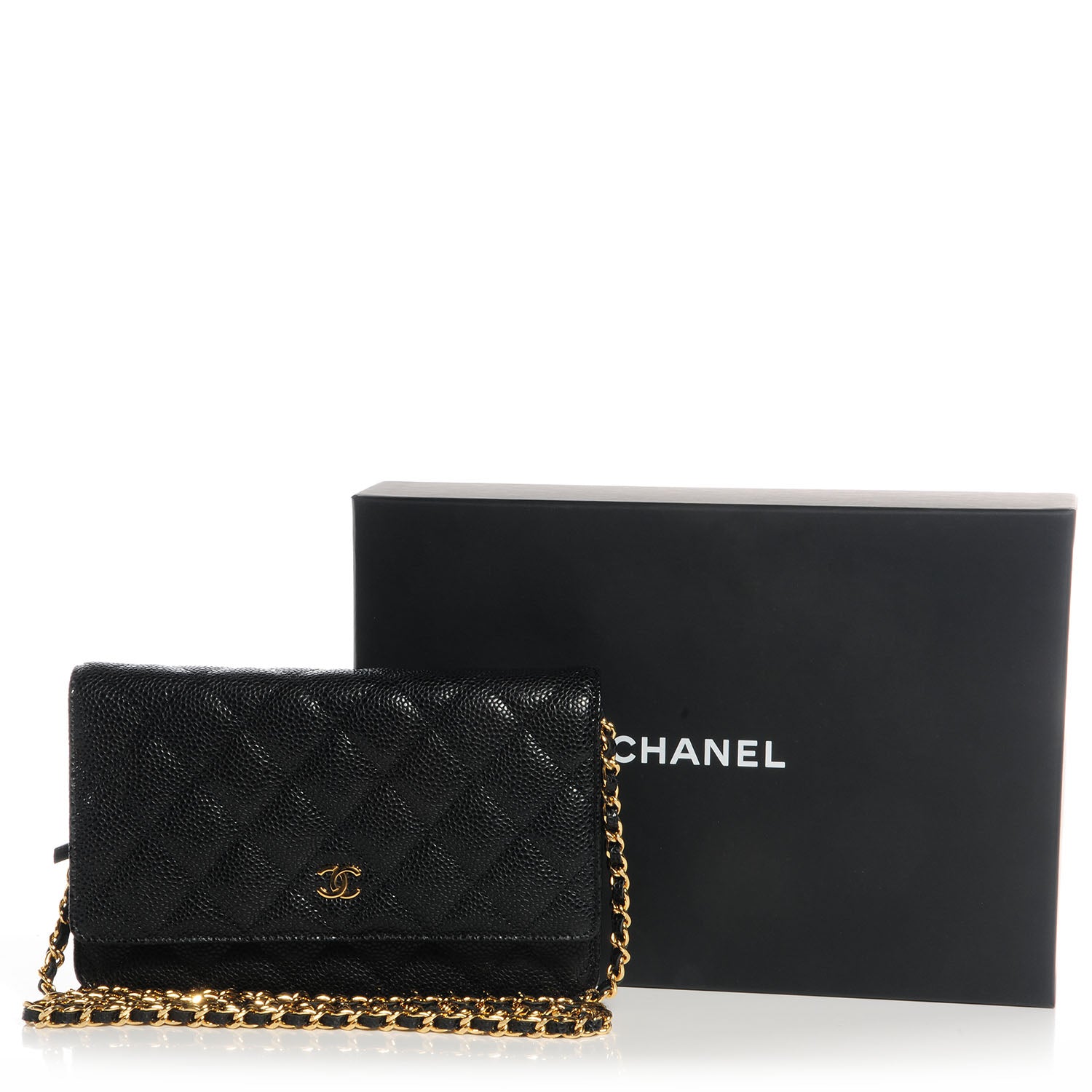 Chanel Caviar Quilted Wallet On Chain WOC Black 3 of 9