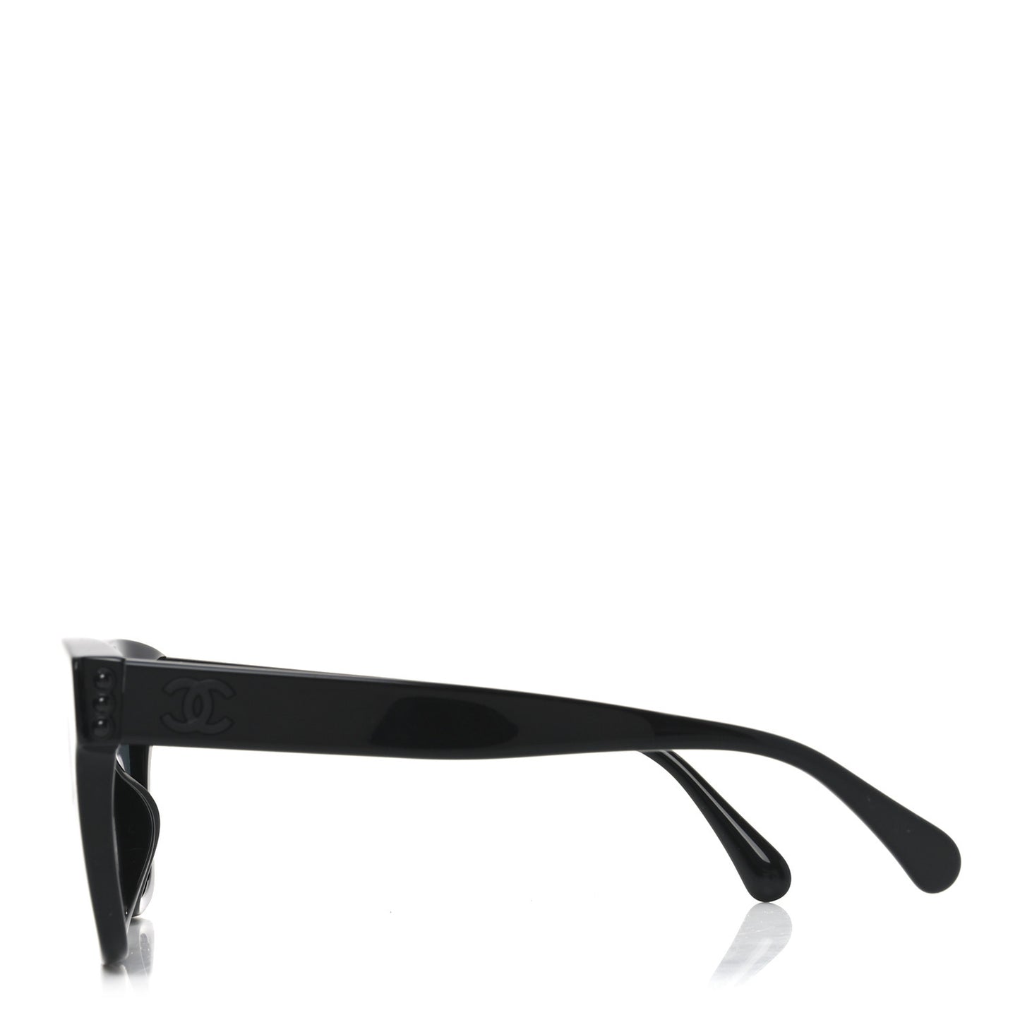 Acetate Polarized Pearl CC Square Sunglasses 5482-H-A Black