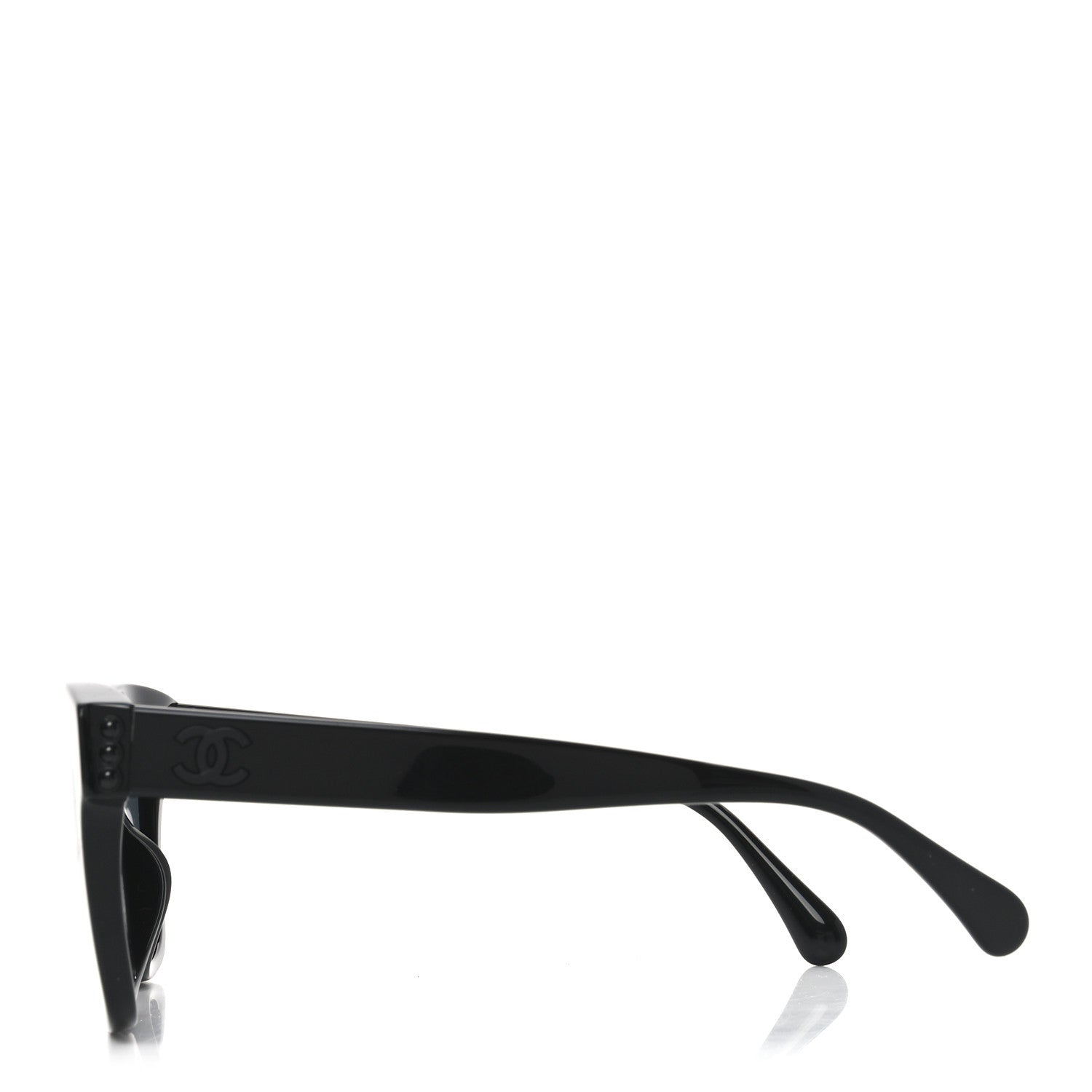 Chanel Acetate Polarized Pearl CC Square Sunglasses 5482-H-A Black 3 of 7
