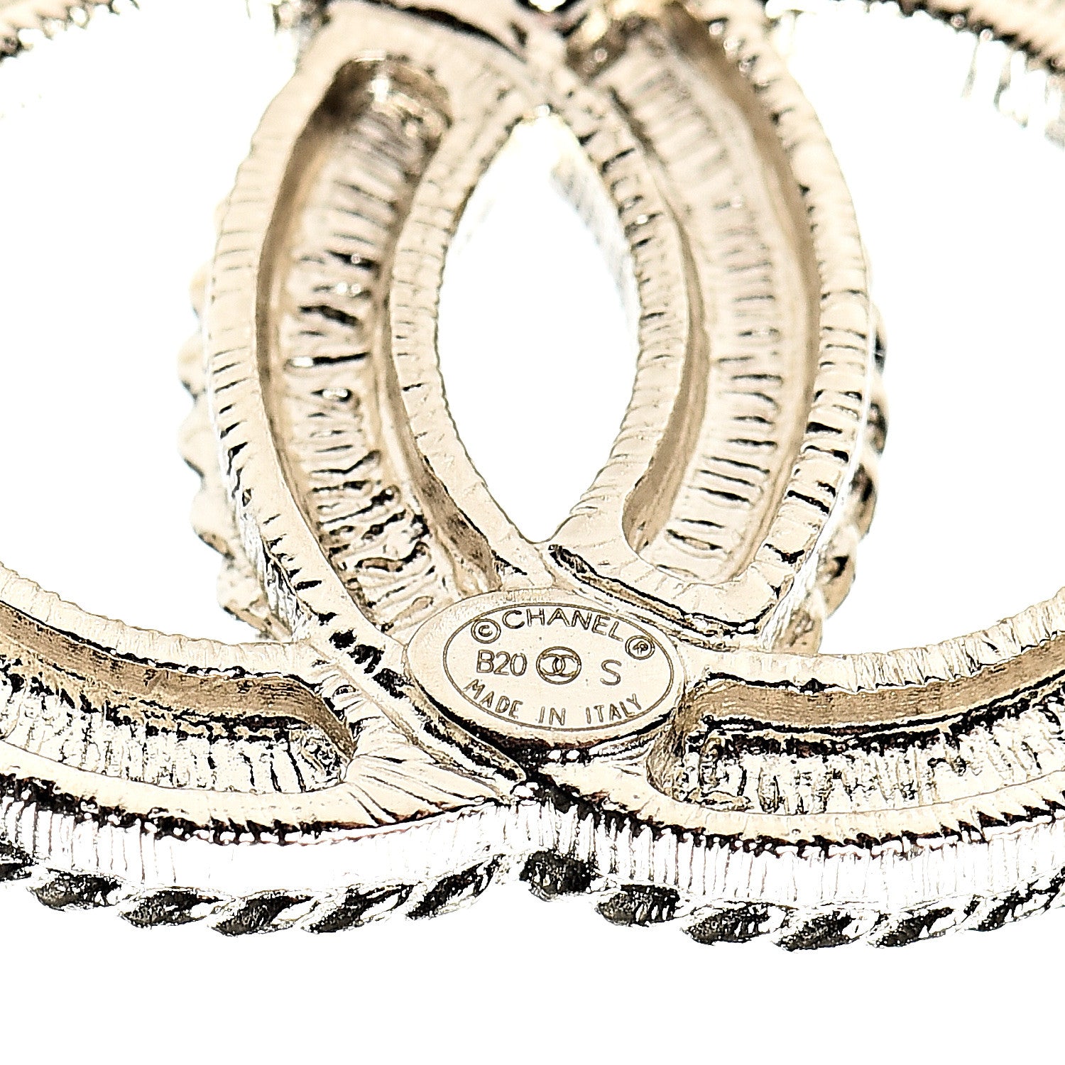 Chanel Pearl Crystal April In Paris CC Earrings Light Gold 4 of 5