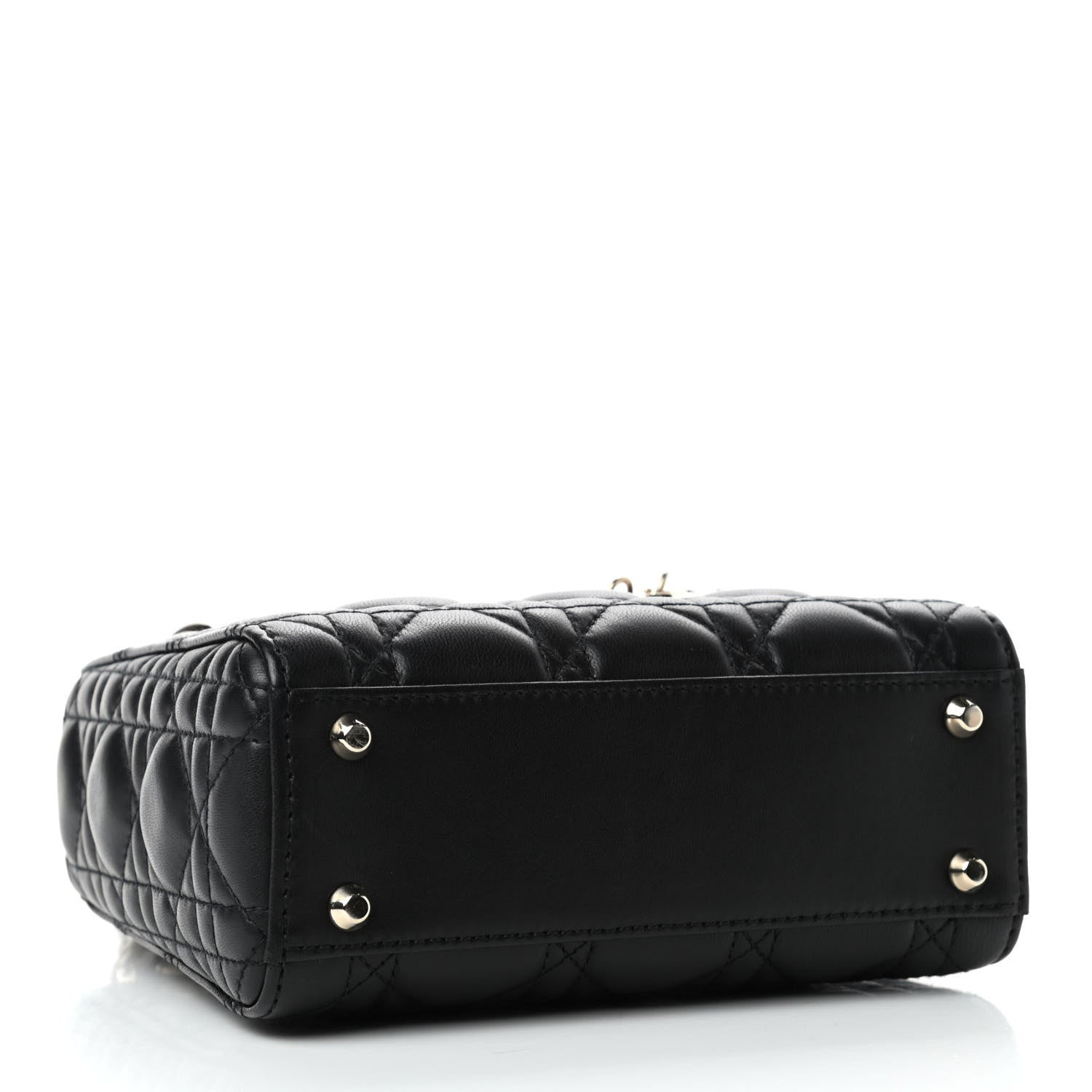 Christian Dior Lambskin Cannage Mini Lady Dior Black 3 of 4