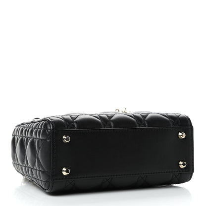 Christian Dior Lambskin Cannage Mini Lady Dior Black 3 of 4