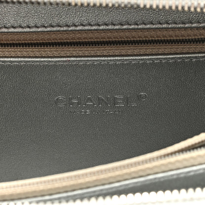Chanel Metallic Caviar Quilted Medium CC Filigree Vanity Case Silver 6 of 9