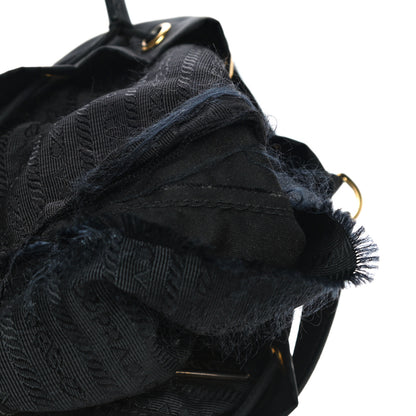 Prada Saffiano Tessuto Nylon Mini Bucket Crossbody Bag Black 14 of 14