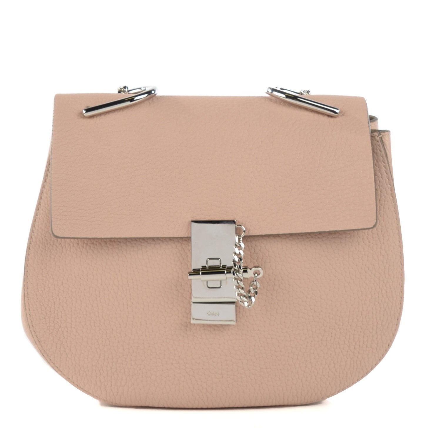 Chloe Grained Lambskin Drew Shoulder Bag Cement Pink 1 of 7