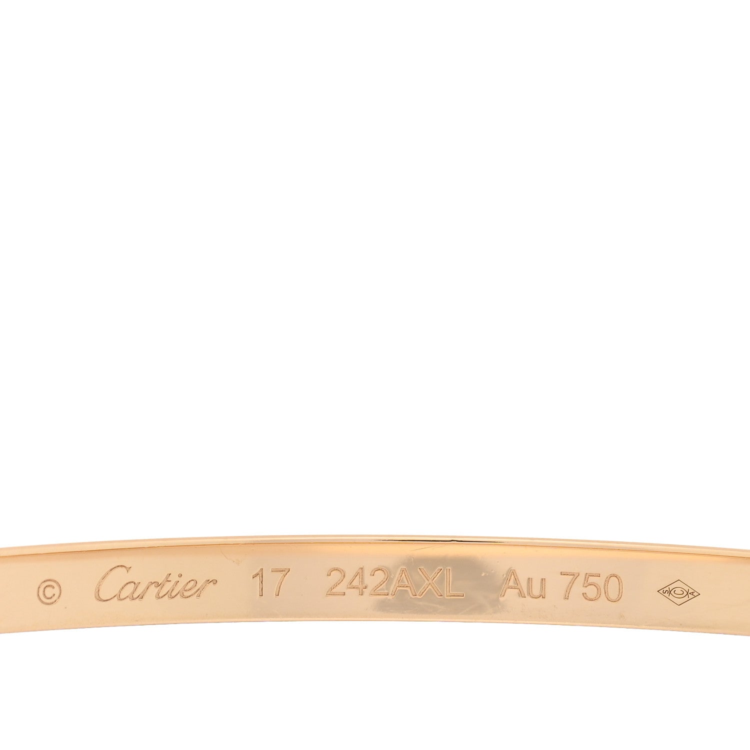 Cartier 18K Yellow Gold Small LOVE Bracelet 17 3 of 5