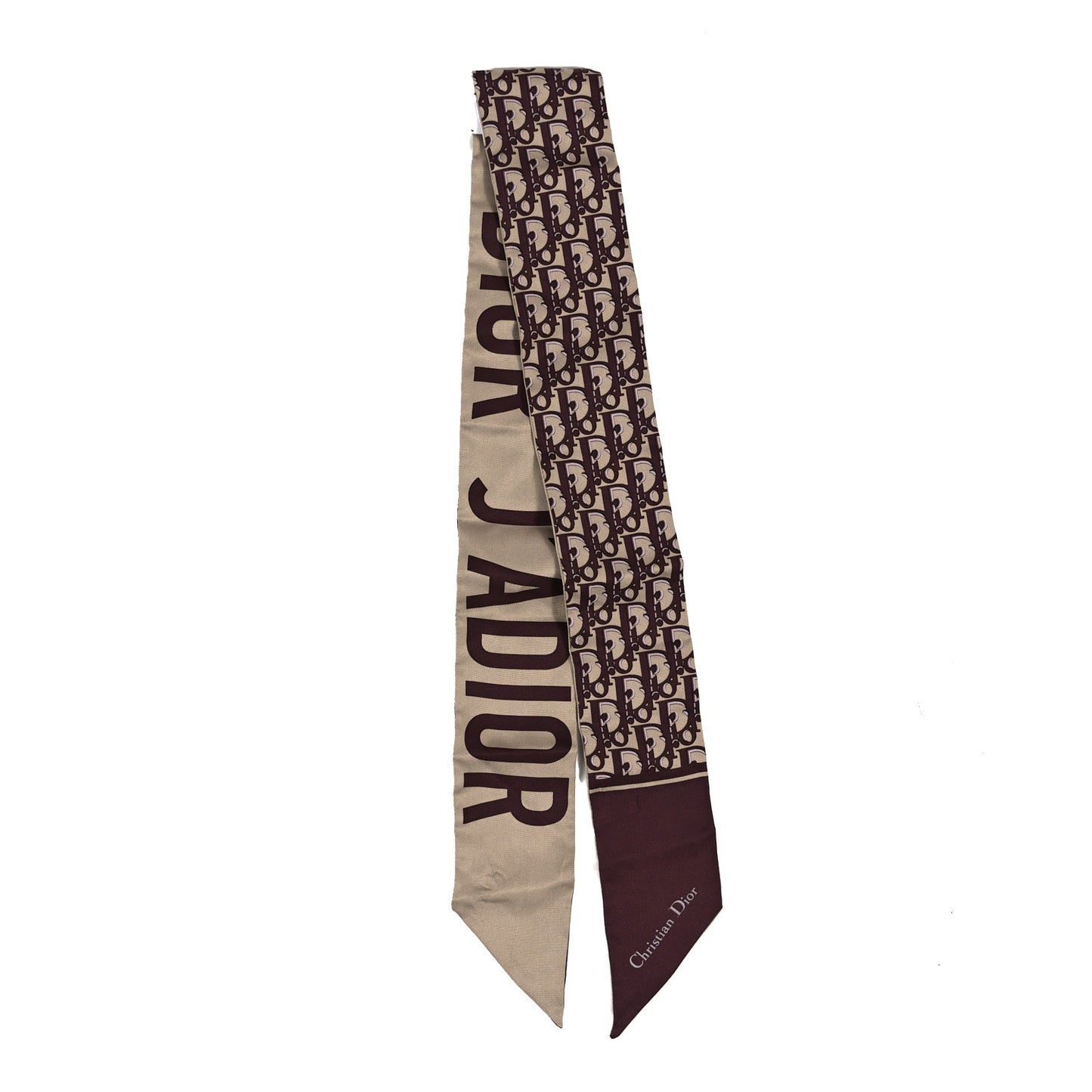 Silk Oblique Mitzah Scarf Bordeaux