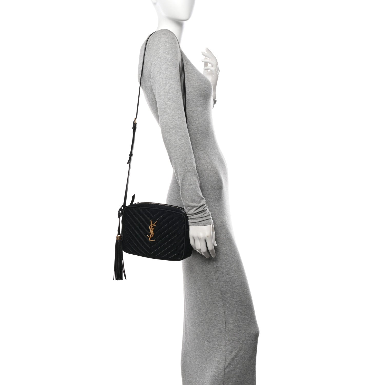 Saint Laurent Nylon Matelasse Monogram Lou Camera Bag Black 2 of 14