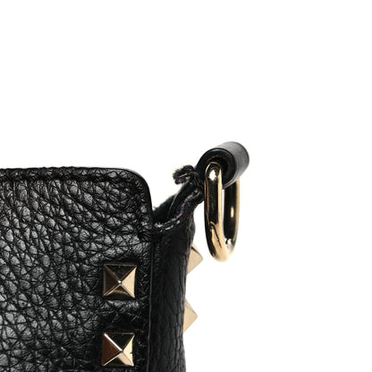 Valentino Garavani Pebbled Calfskin Mini Rockstud Flip-Lock Messenger Bag Black 10 of 12