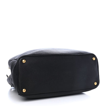 Prada Vitello Daino Tote Black 3 of 4