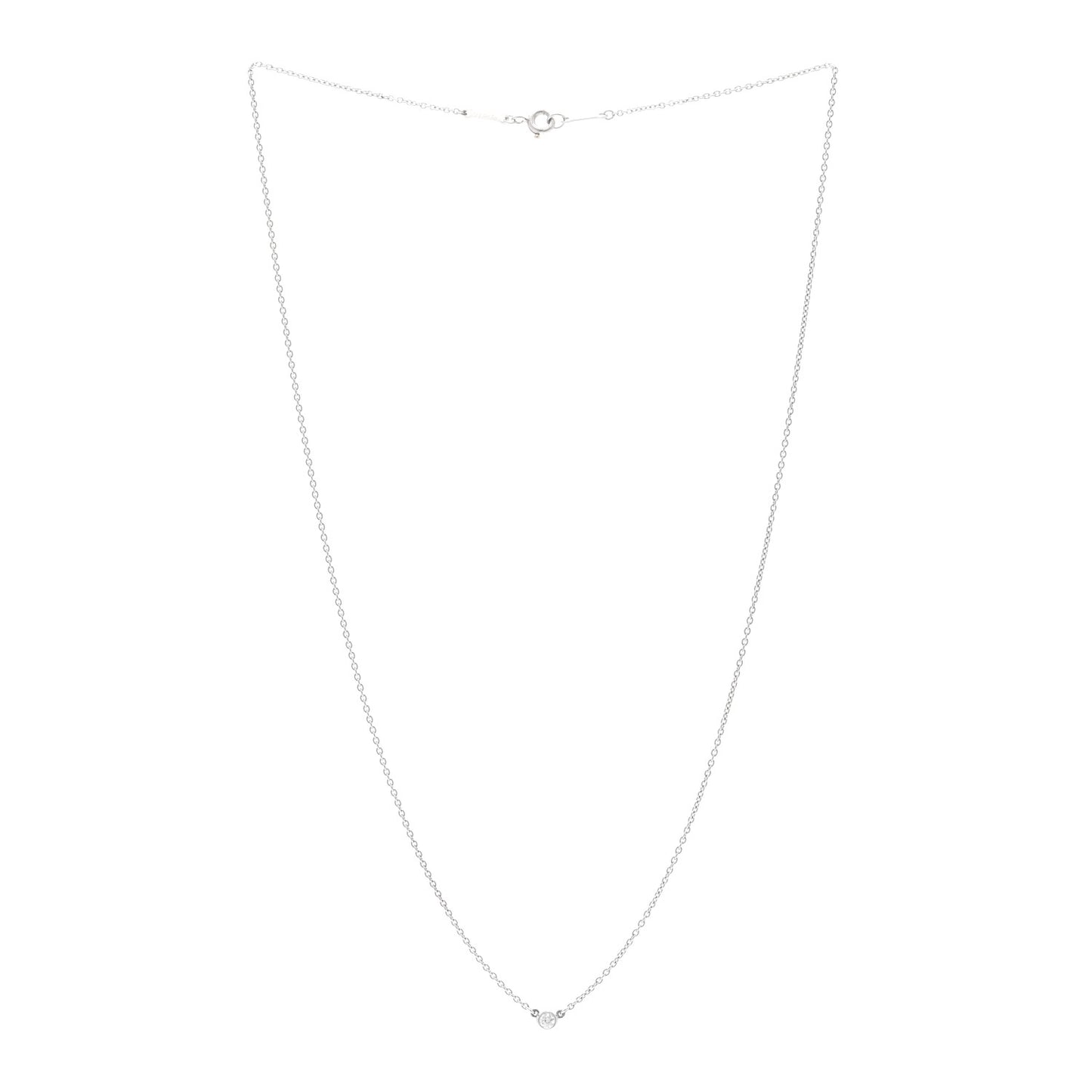 Platinum Diamond .05ct Elsa Peretti Diamonds by the Yard Pendant Necklace
