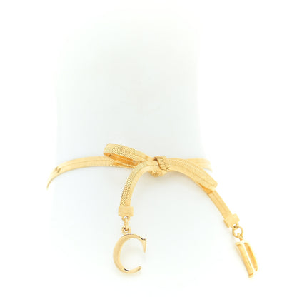 Christian Dior Bow CD Logo Bracelet Gold 2 of 5