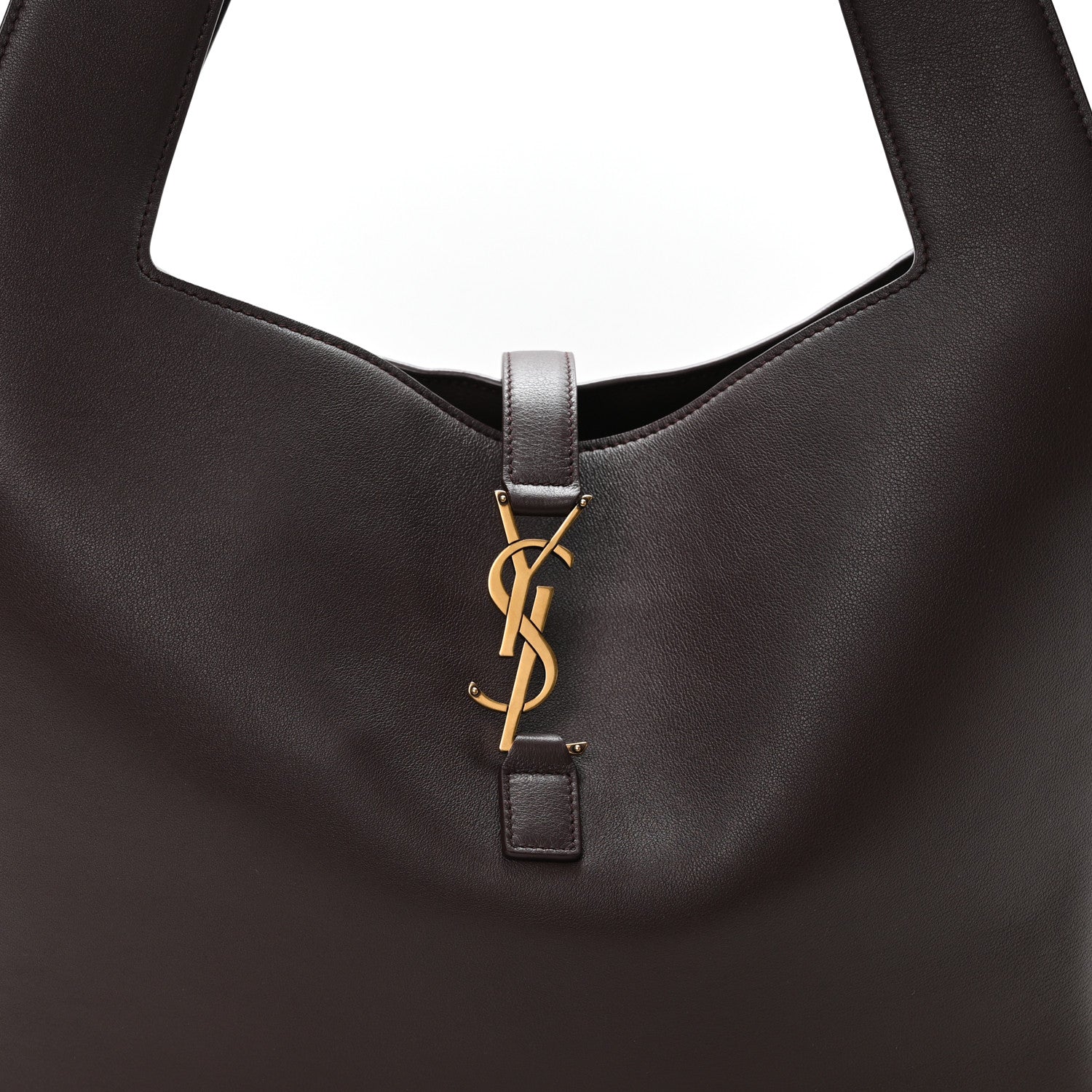 Saint Laurent Smooth Calfskin Bea Tote Dark Currant 8 of 11
