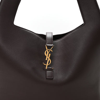 Saint Laurent Smooth Calfskin Bea Tote Dark Currant 8 of 11