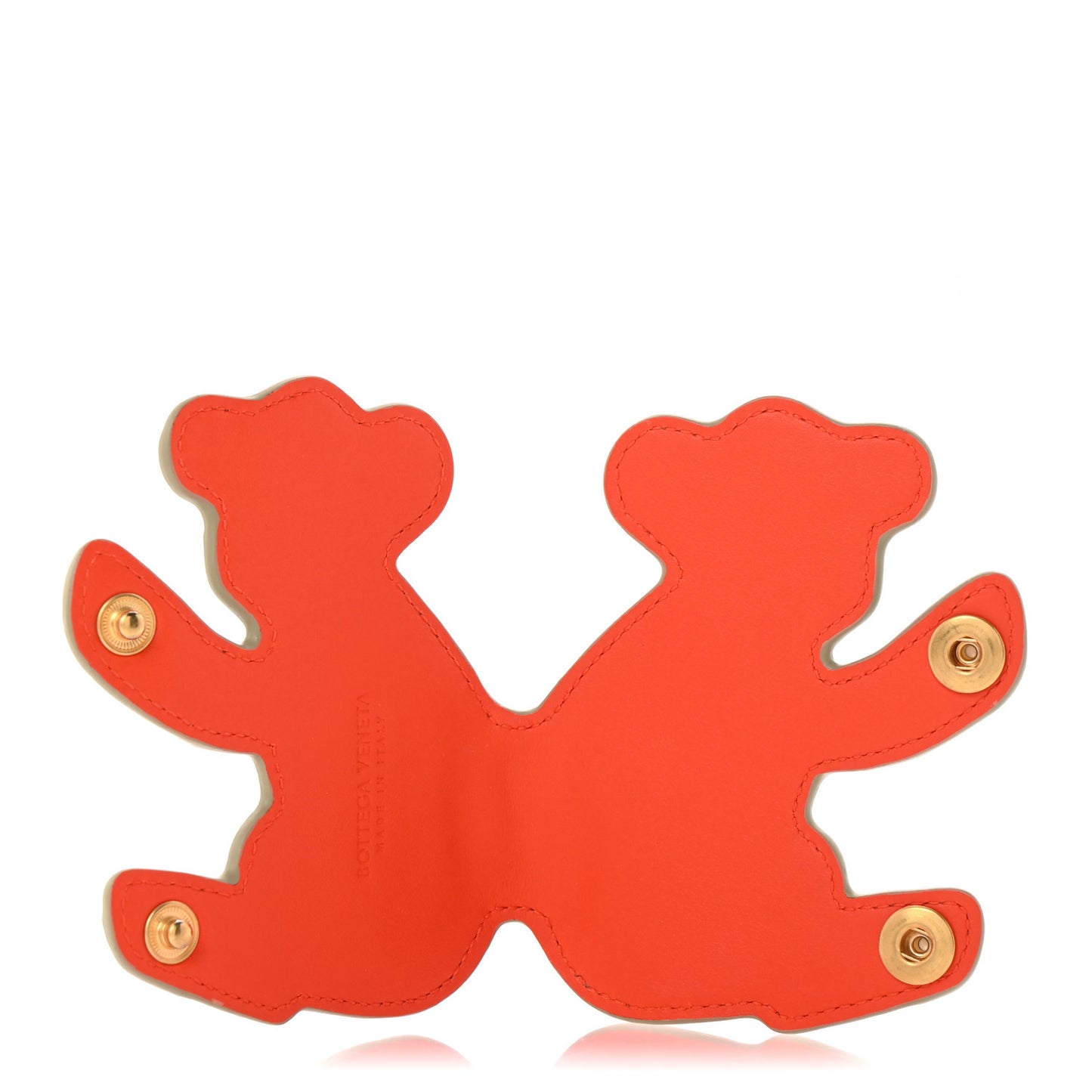 Nappa Intrecciato Koala Bag Charm Travertine Orange