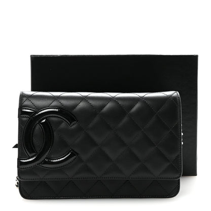 Chanel Calfskin Quilted Cambon Wallet on Chain WOC Black 12 of 12
