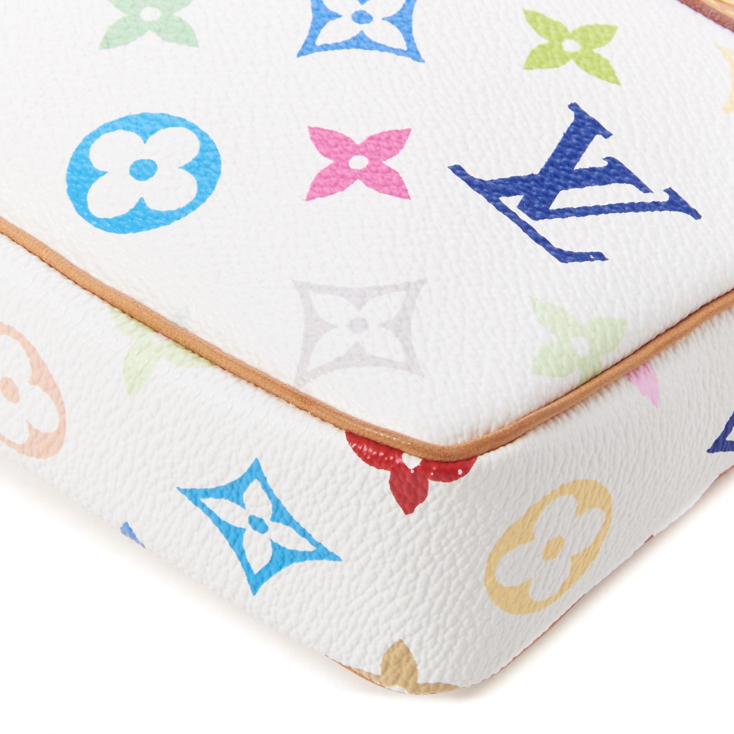 Louis Vuitton Monogram Multicolor Pochette Accessories White 5 of 9