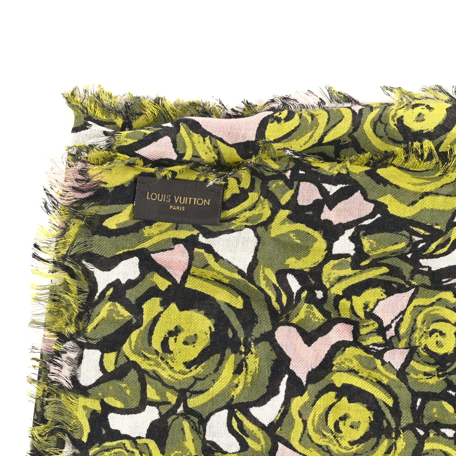 Louis Vuitton Wool Silk Cashmere Rock N Roses Stole 3 of 3