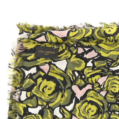 Louis Vuitton Wool Silk Cashmere Rock N Roses Stole 3 of 3