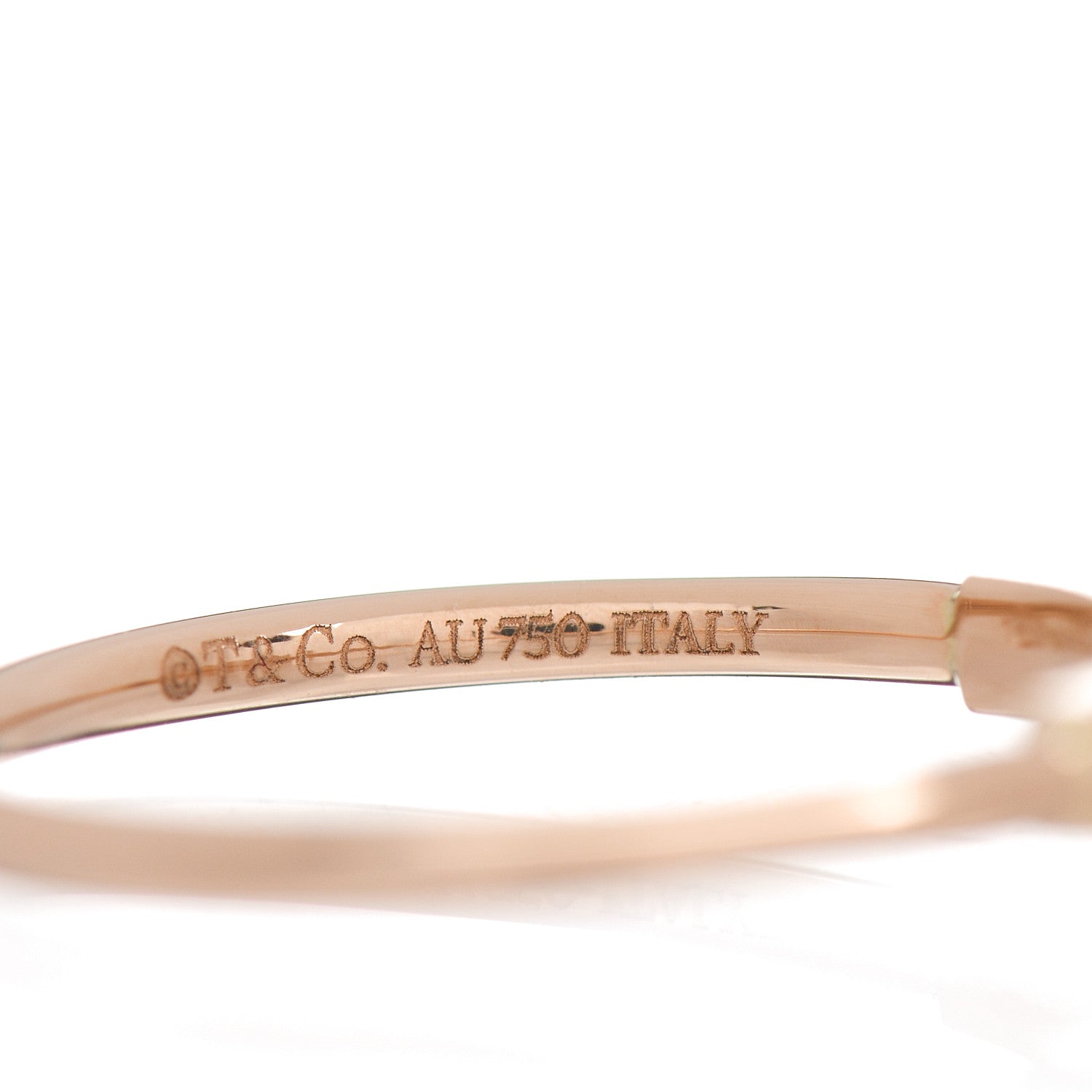 Tiffany 18K Rose Gold Diamond T Wire Ring 59 8.75 5 of 6