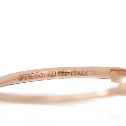 Tiffany 18K Rose Gold Diamond T Wire Ring 59 8.75 5 of 6