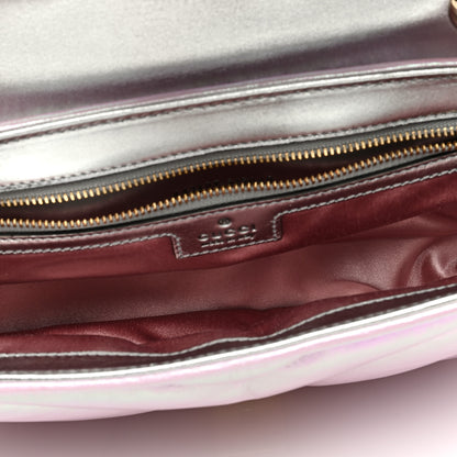 Gucci Iridescent Nappa Chevron Matelasse Small GG Marmont Shoulder Bag Iridescent Escape Pink 5 of 8