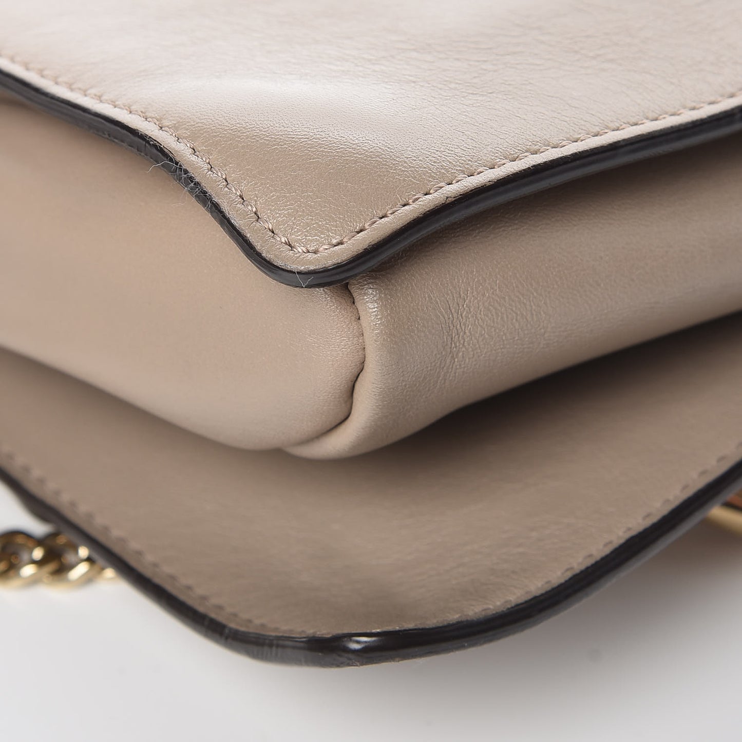 Suede Calfskin Small Faye Shoulder Bag Motty Grey