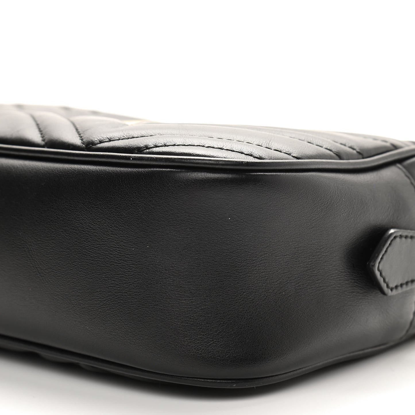 Calfskin Matelasse Small GG Marmont Chain Shoulder Bag Black